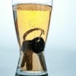 beer glass with keys